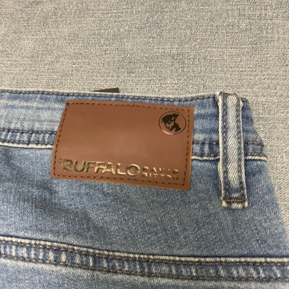 Buffalo David Bitton Axel Slim Fit Jeans Mens 36x30 Blue Denim Stretch Straight